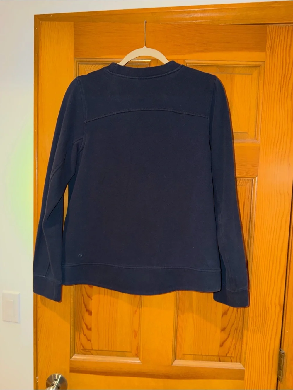 Lululemon Navy Quilted Front Pullover Sweatshirt Side Zips Size 6